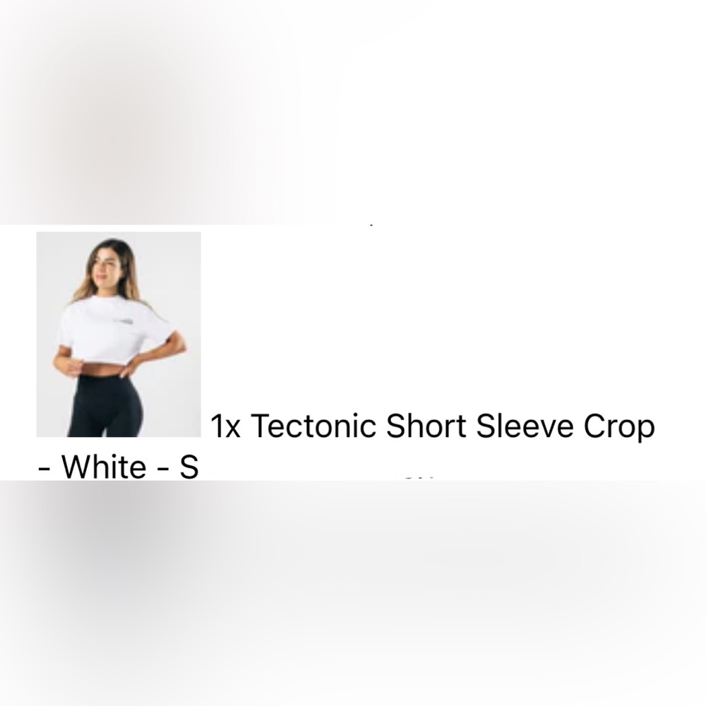 Alphalete- Tectonic short sleeve crop - White - Size S